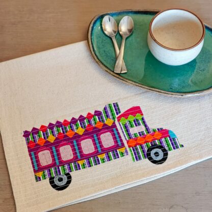 Calyz Indian Vintage Vehicles Tea Towel Set - Image 3